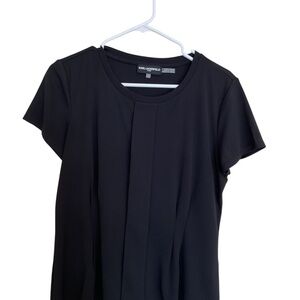 Karl Lagerfeld Elegant Black Short Sleeve Top